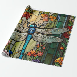 Retro art nouveau dragonfly boho chic presentpapper