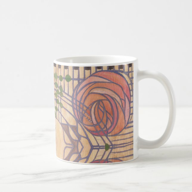 Retro art nouveau Mackintosh stil Kaffemugg (Höger)