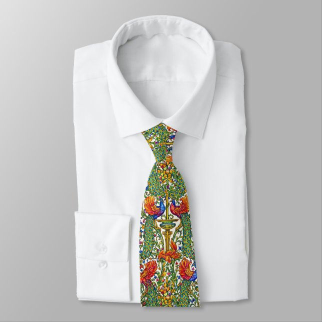 Retro Art Nouveau Påfåglar & Frukt av Walter Crane Slips (Bunden)