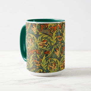 Retro Art Nouveau Trädnoter av Walter Crane Mugg