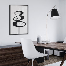 Retro ART PRINT Atomic Age Starburst Minimalist