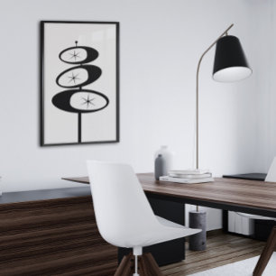 Retro ART PRINT Atomic Age Starburst Minimalist Poster
