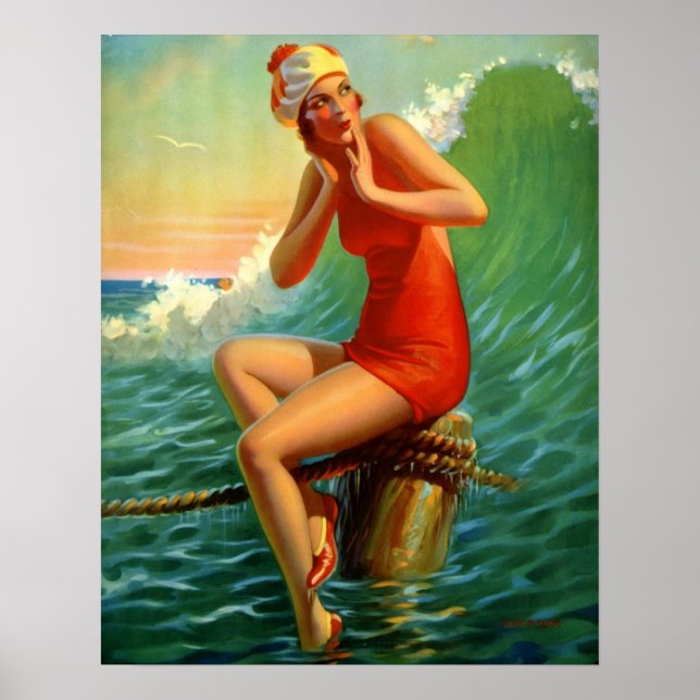 Retro Art Print, "Sitta Söt" Eggleston Poster (Framsidan)