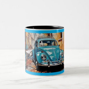 Retro Art-utskrift för klassiskt Älskare Två-Tonad Mugg