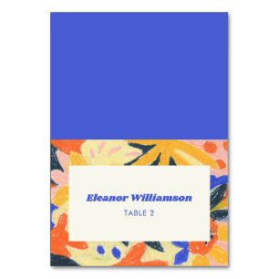 Retro Artsy Abstrakt Botaniskt Anpassningsbar Baby Bordsnummer