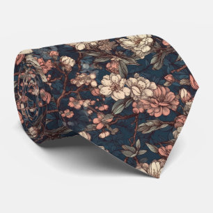 Retro Asian Blommigt Garden Neck Tie Slips
