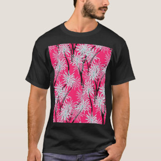Retro Asian Blommigt Tapet. T Shirt