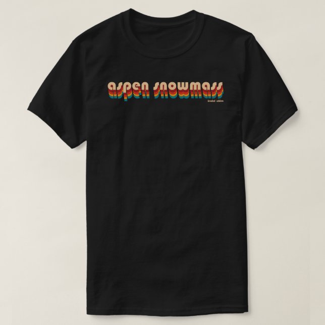 Retro Aspen Snowmass Ski Äventyr T Shirt (Design framsida)