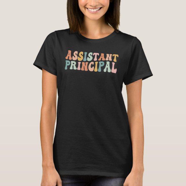 Retro Assistant Principal  School Job Worker women T Shirt (Framsida)