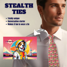 Retro Astro Beagle Rosa Stealth Tie