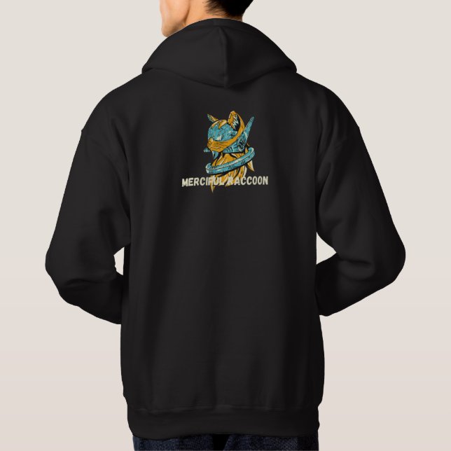 retro Astro-katt Hoodie (Baksida)