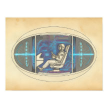 Retro Astronaut i Futuristisk UAP