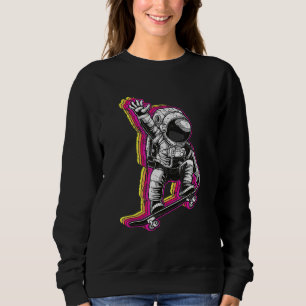 Retro Astronaut Skater Skateboarder T Shirt