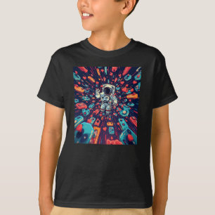 Retro Astronaut Spelare Rymdspel T Shirt