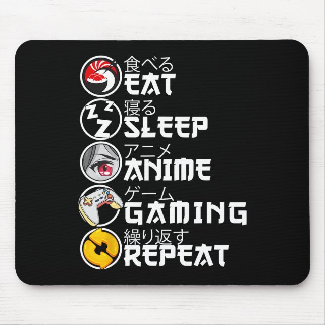Retro Ät Sov Anime Spelande Upprepa Kawaii Anime M Musmatta (Framsidan)