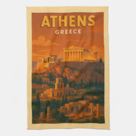 Retro Aten Grekland Resa Kökshandduk