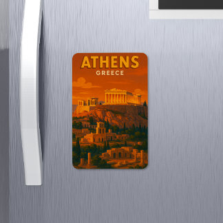 Retro Aten Grekland Resa Magnet