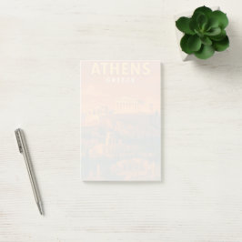 Retro Aten Grekland Resa Post-it Block