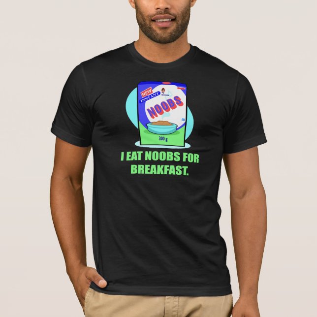 Retro äter jag Noobs för frukostT-tröja Tee Shirt (Framsida)