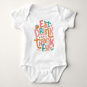 Retro äter och var tacksam Happy thanksgiving T Shirt