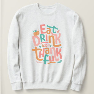 Retro äter och var tacksam Happy thanksgiving T Shirt