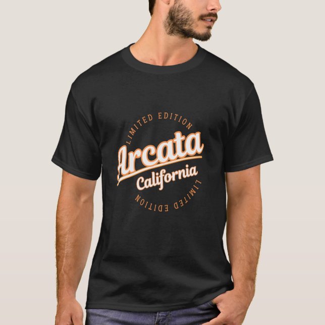 Retro Athletic Arcata Cali Kläder T Shirt (Framsida)