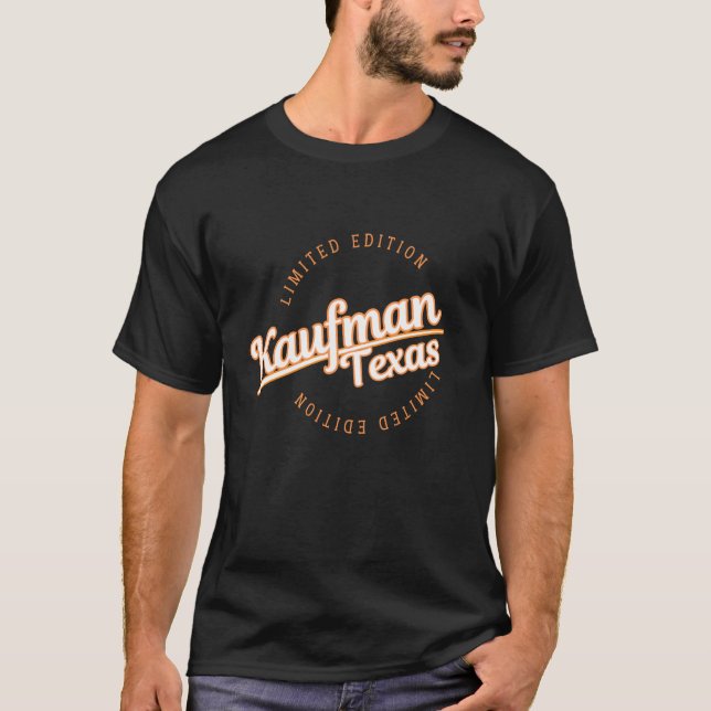 Retro Athletic Kaufman TX Kläder T Shirt (Framsida)