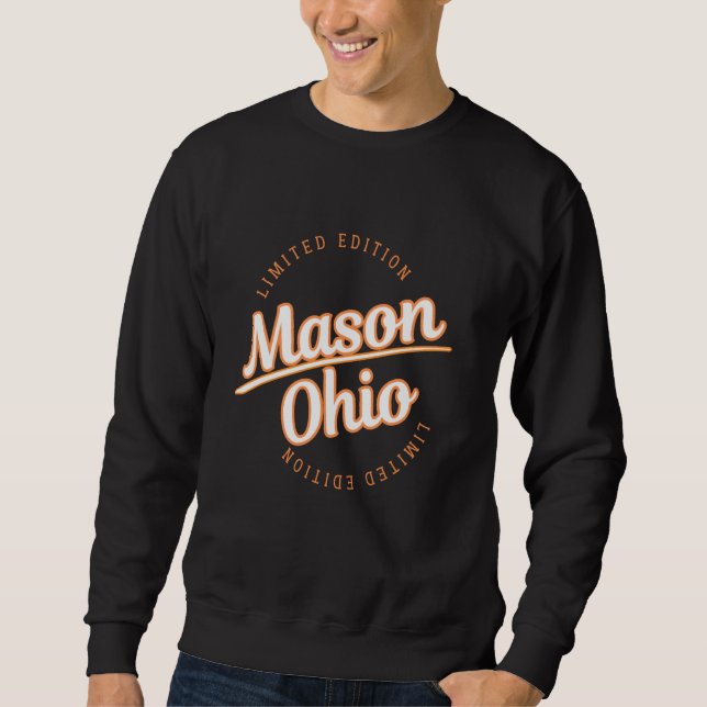 Retro Athletic Mason OH Kläder Lång Ärmad Tröja (Framsida)