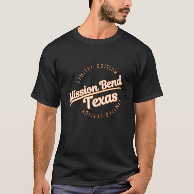 Retro Athletic Mission Bend TX Kläder T Shirt (Framsida)