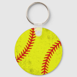 Retro Athletic Softball Fastpitch Game Day Style Nyckelring