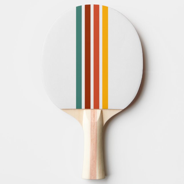 Retro Athletic Stripe Ping Pong Paddle Pingisracket (Framsidan)