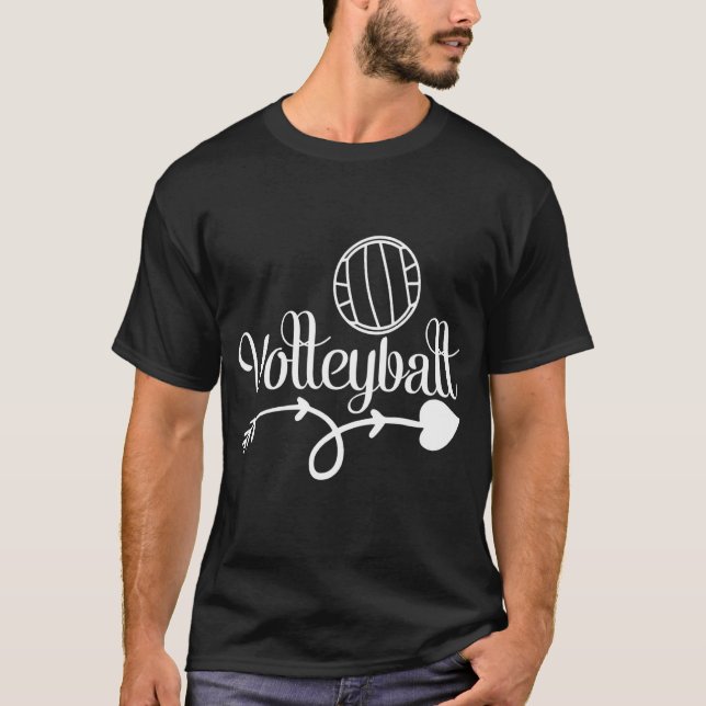 Retro Athletic Volleyball Team Sport Net Spike 39 T Shirt (Framsida)