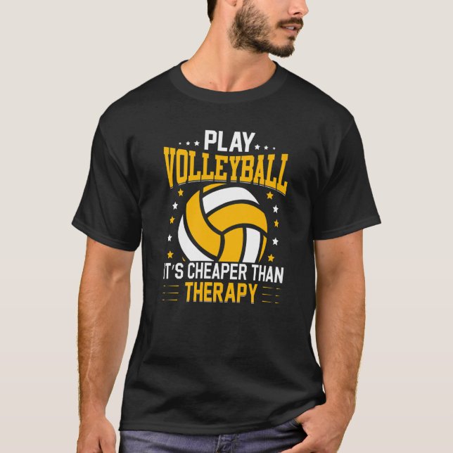 Retro Athletic Volleyball Team Sport Net Spike  4 T Shirt (Framsida)