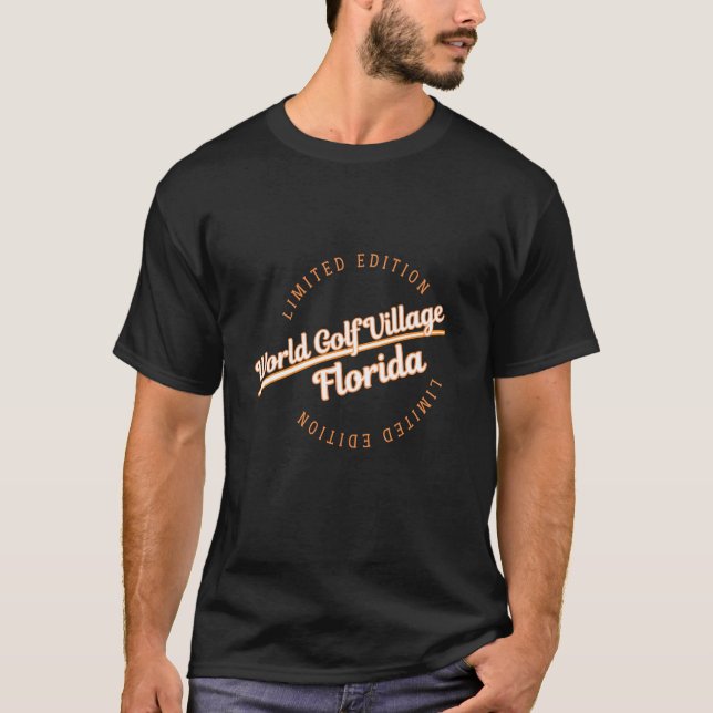 Retro Athletic World Golf Village FL Kläder T Shirt (Framsida)