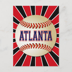 RETRO ATLANTA BASEBALL VYKORT
