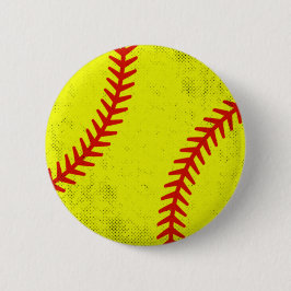 Retro Atletisk Softboll Fastpitch Matchdagsstil Knapp