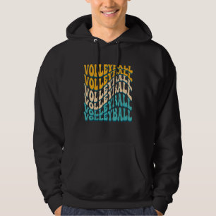 Retro Atletisk Volleyboll Lagsport Nät Spike 31 Hoodie