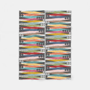 Retro Atomic Age Backgammon Fleecefilt