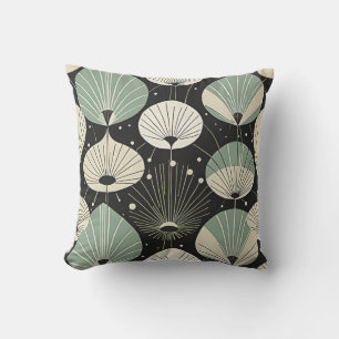 Retro Atomic Age Geometric Modern Mönster Kudde