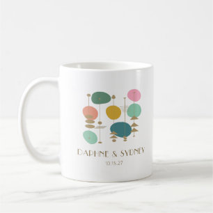 Retro Atomic Age Mid Century Modern Personligt brö Kaffemugg