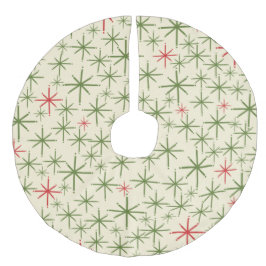 Retro Atomic Age Midsekels moderna stjärnor Julgransmatta Fusklinne