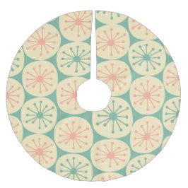 Retro Atomic Dots 2000-talets moderna Rosa Mint Julgransmatta Borstad Polyester