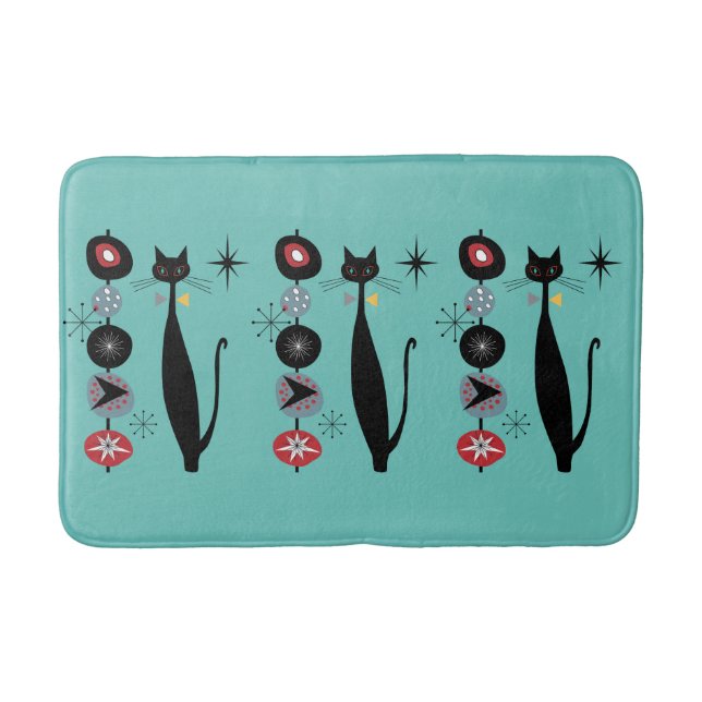 Retro Atomic ERA-århundradets moderna MCM-Coola Ca Badrumsmatta (Framsidan)