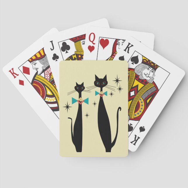 Retro Atomic ERA-århundradets moderna MCM-Coola Ca Casinokort (Baksidan)