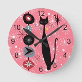 Retro Atomic ERA-århundradets moderna MCM-Coola - Rund Klocka