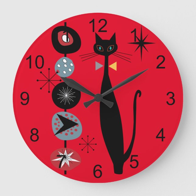 Retro Atomic ERA-århundradets moderna MCM-Coola -  Stor Klocka (Framsida)