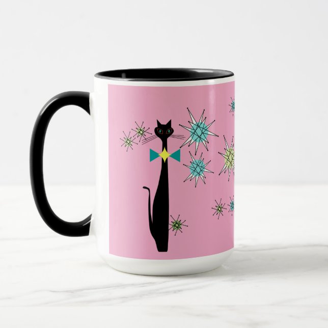 Retro Atomic ERA Coola Cat & Stars Mid Centres Mugg (Vänster)