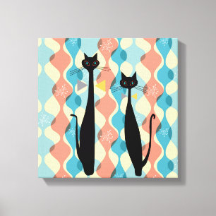 Retro Atomic ERA ERA MCM Coola Cat Canvas v2