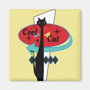 Retro Atomic ERA ERA MCM Coola Cat Magnet v2