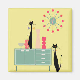 Retro Atomic ERA ERA MCM Coola Cat Magnet v4